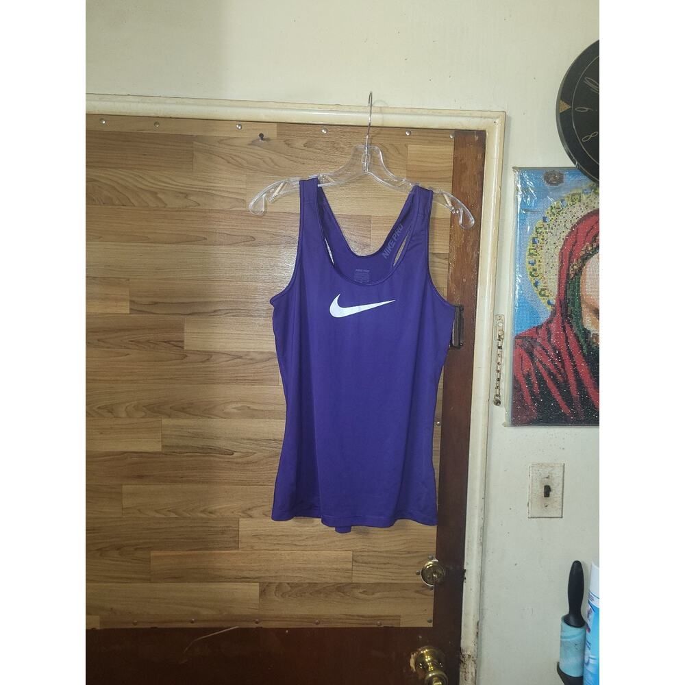 Nike Womens Purple Gray White Training Tank Top Shirt Size Medium 831254-540